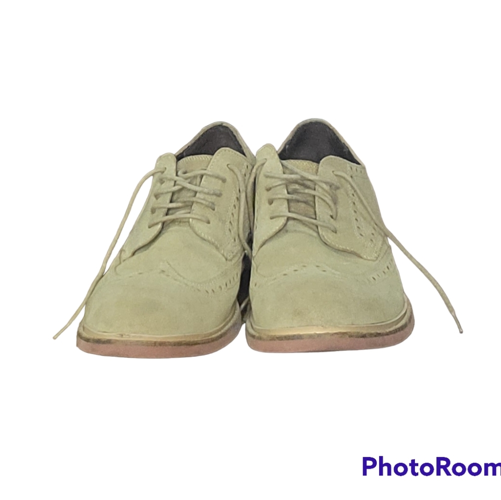 Cole Haan C12454 Nubuck Suede Wingtip Brogue Oxfords Beige Men’s 11